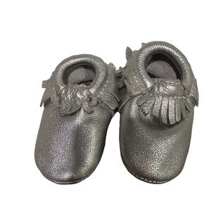 Freshly Picked Silver Moccasins- 12-18 month